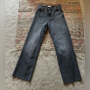 Zara grey wide leg jeans size 6